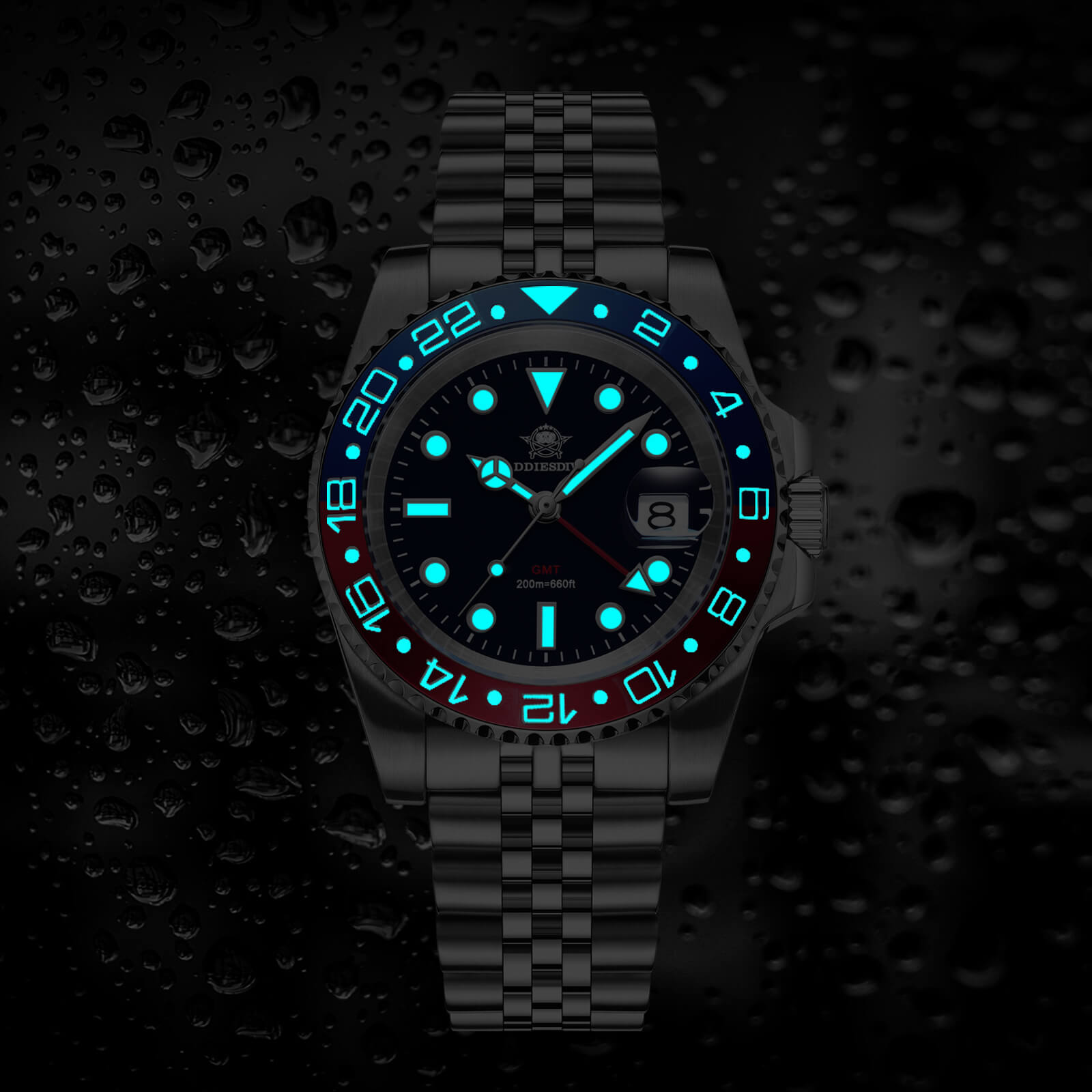 AD2050 — 40mm GMT Water Ghost Quartz Diver