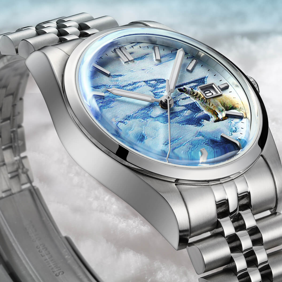 AD2042 — 39mm Automatic Glacier Polar Bear Dial