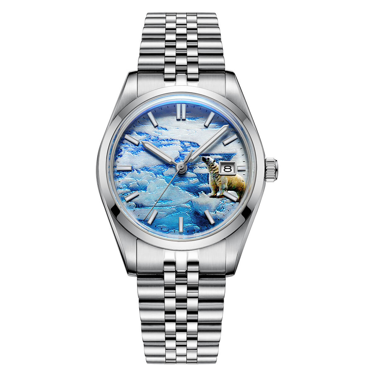 AD2042 — 39mm Automatic Glacier Polar Bear Dial