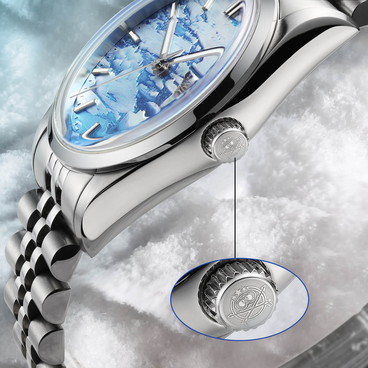 AD2042 — 39mm Automatic Glacier Polar Bear Dial
